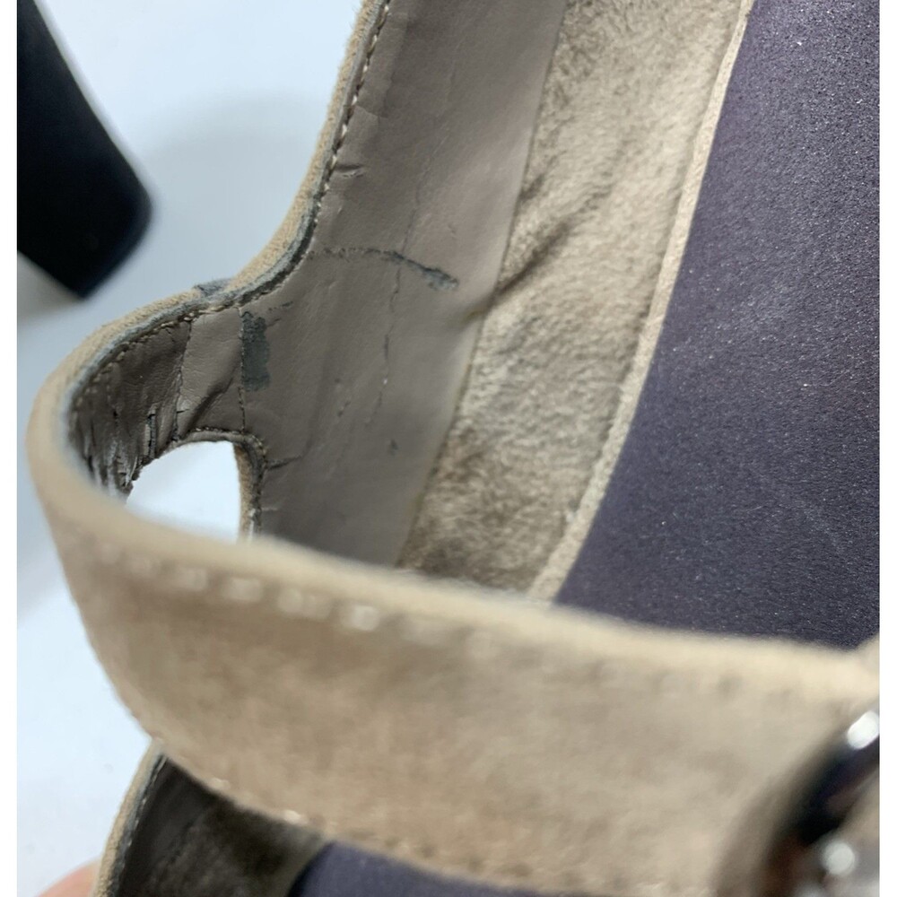 Aerosoles Mary Jane Pumps 10 Tan Gray Black Tri Tone - Picture 9 of 11